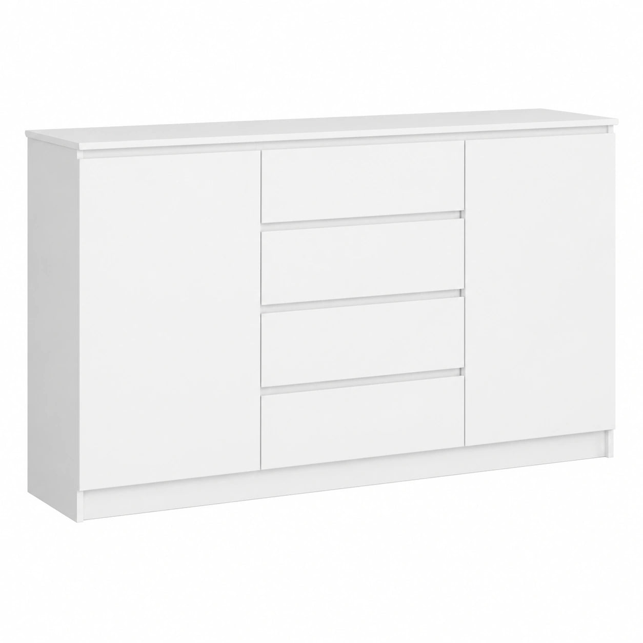Kommode – 160 × 40 × 99 cm, mit Schubladen, mit mehreren Türen, für Wohnzimmer, Schlafzimmer und Flur