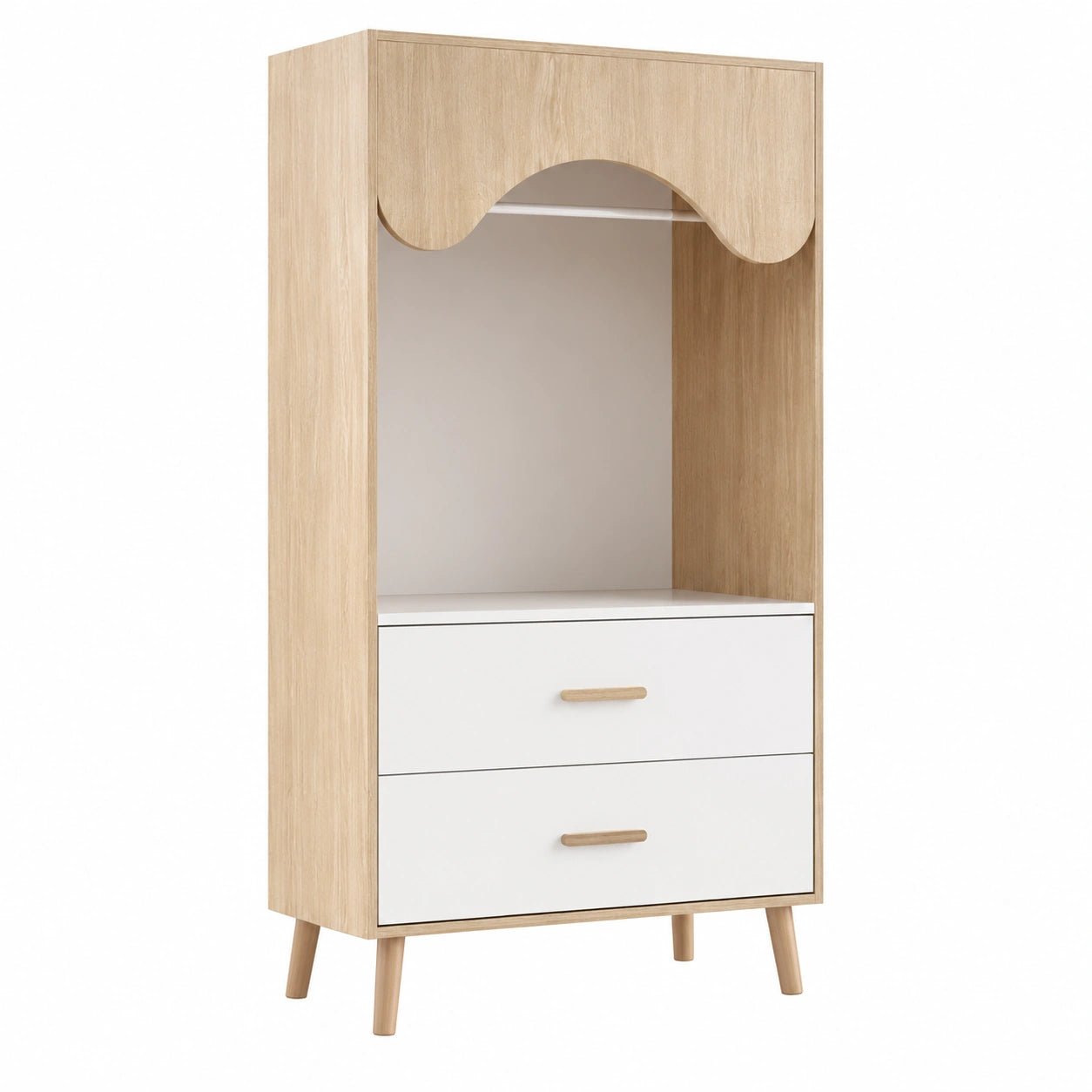Schrank – 80 × 46 × 141,5 cm, mit Schubladen, aus Holz, für Schlafzimmer und Kinderzimmer