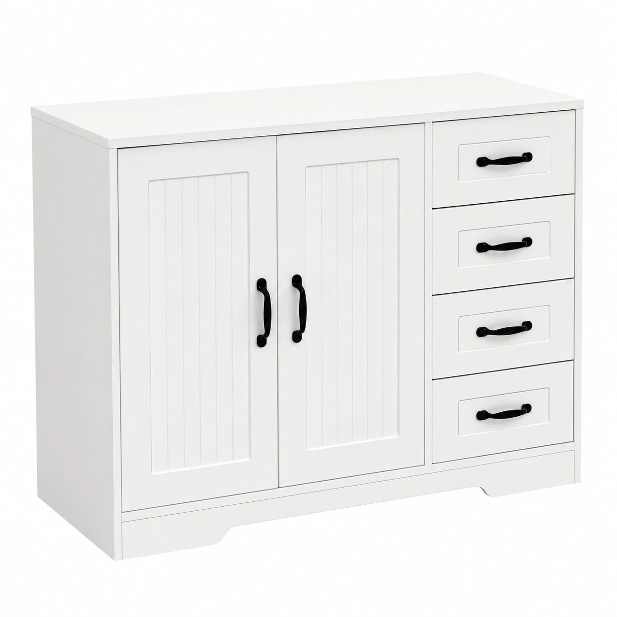 Sideboard – 105 × 40 × 76 cm, mit Schubladen, mit mehreren Türen, für Wohnzimmer
