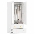 Kleiderschrank – 80 × 50 × 180 cm, moderner Stil, mit Schubladen, mit mehreren Türen