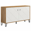 Sideboard – 123 × 76 × 40 cm, moderner Stil, mit mehreren Türen, aus Eichenholz, Artisan-Eiche