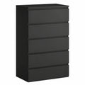 Kommode – 119 cm, mit Schubladen, Schwarz