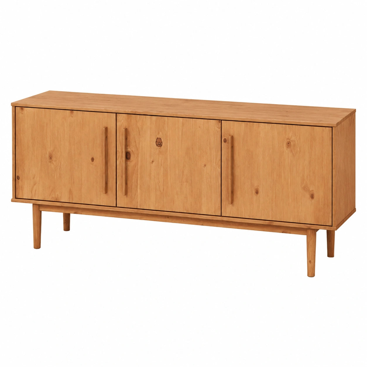 Sideboard – mit mehreren Türen, mit Ablagen, aus Massivholz und Eichenholz