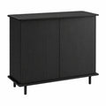 Kommode – 105 × 42 × 85 cm, höhenverstellbar, Schwarz, für Schlafzimmer und Flur