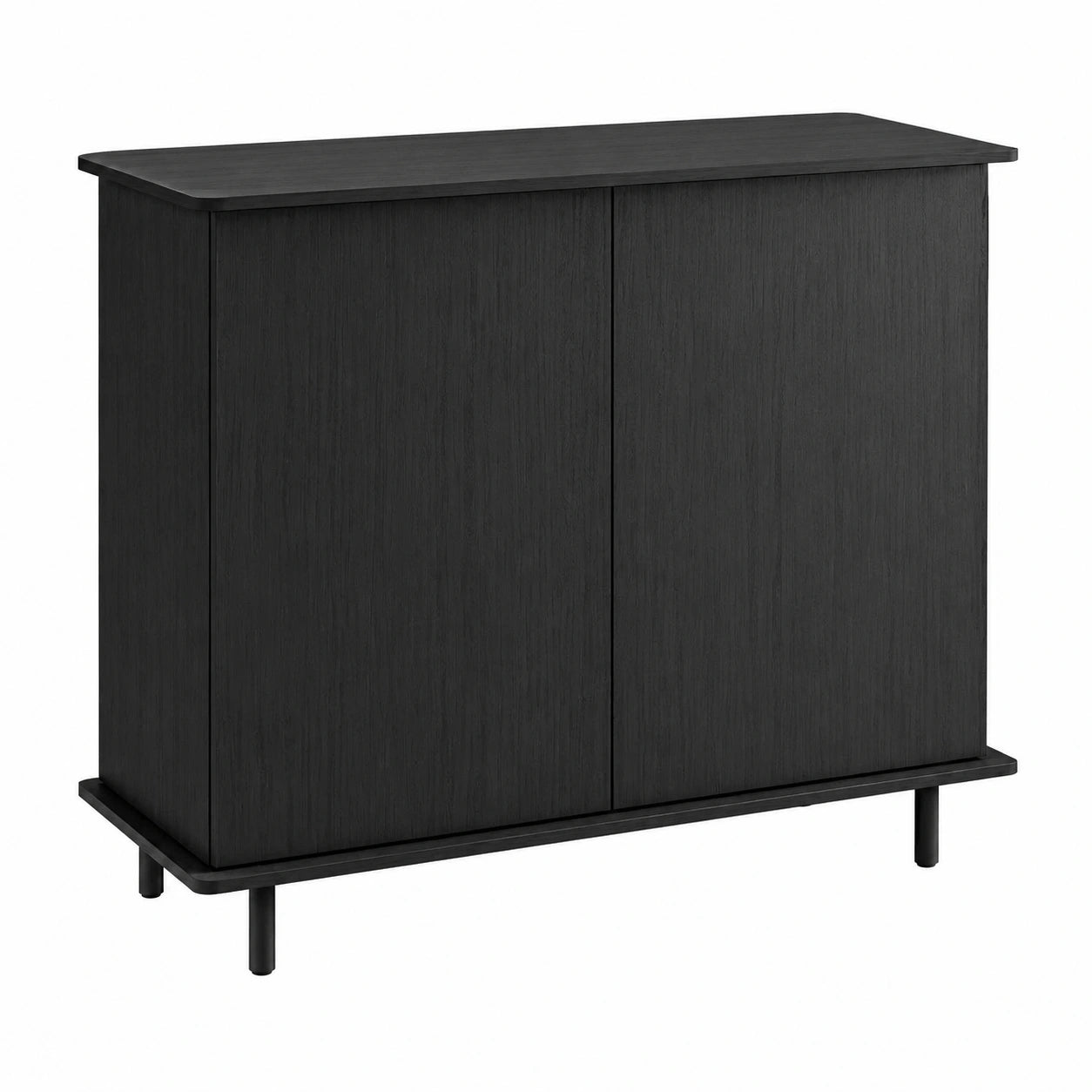 Kommode – 105 × 42 × 85 cm, höhenverstellbar, Schwarz, für Schlafzimmer und Flur