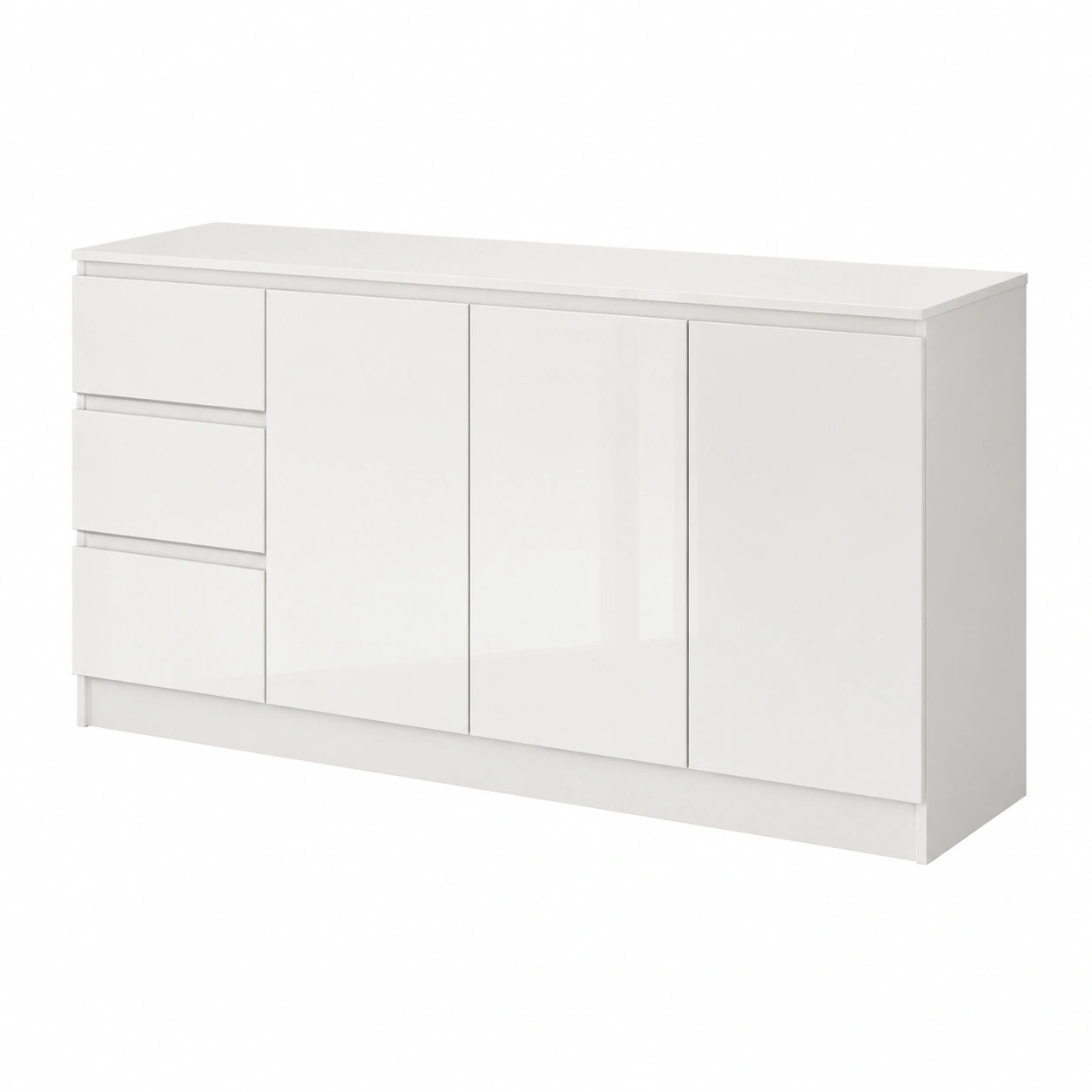 Kommode – 140 cm, mit Schubladen, für Wohnzimmer, Schlafzimmer und Flur