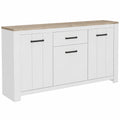 Kommode – 161,4 × 95,7 × 42,2 cm, mit Schubladen, mit mehreren Türen, aus Holzwerkstoff und Eichenholz