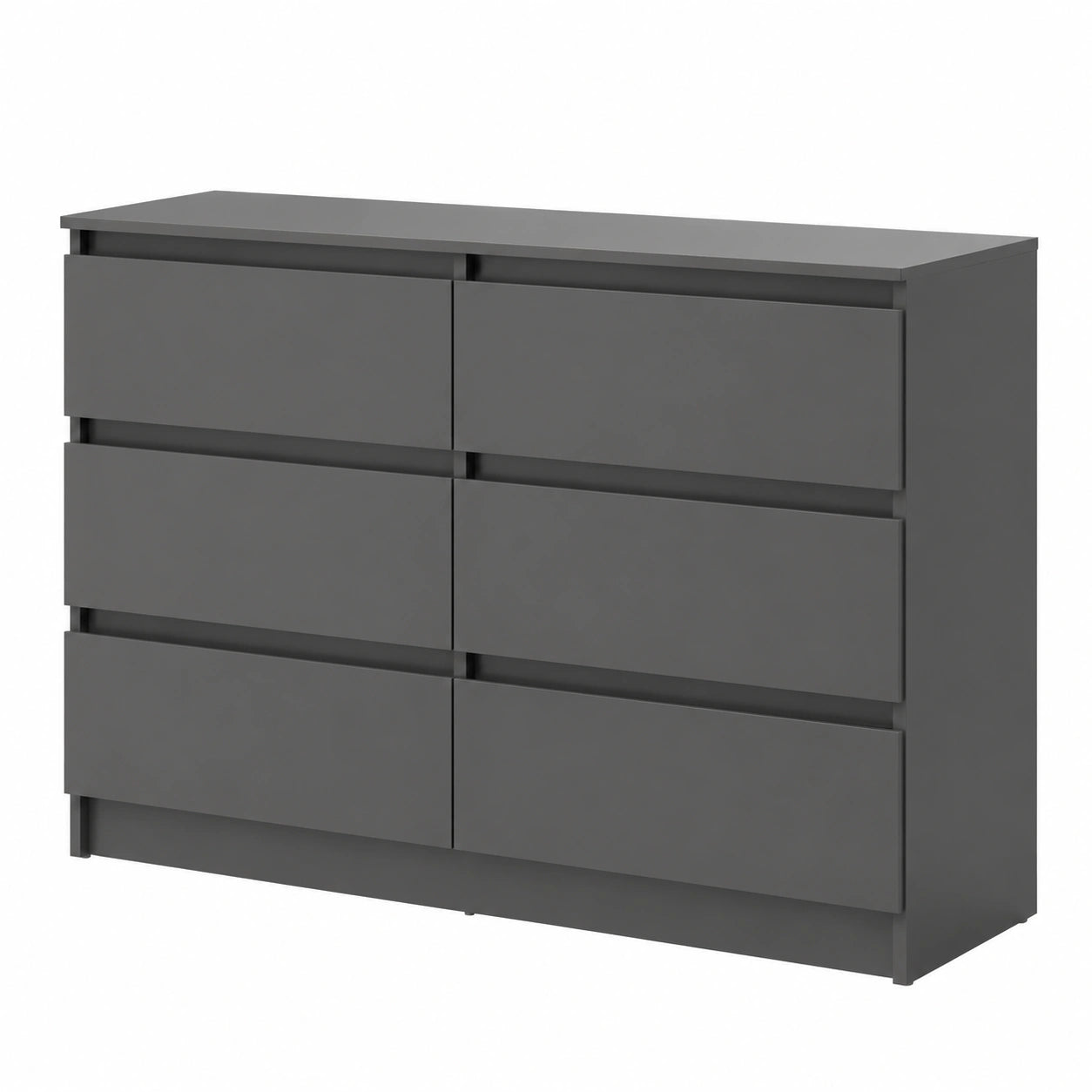 Kommode – 95 cm, mit Schubladen, aus Holz, Anthrazit, für Wohnzimmer, Schlafzimmer und Büro